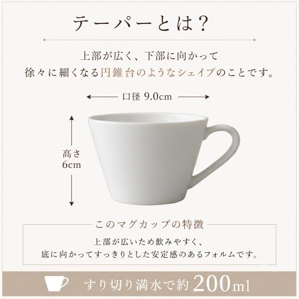 Amazon | ホテルライク テーパーシェイプ カップ＆ソーサー 5客